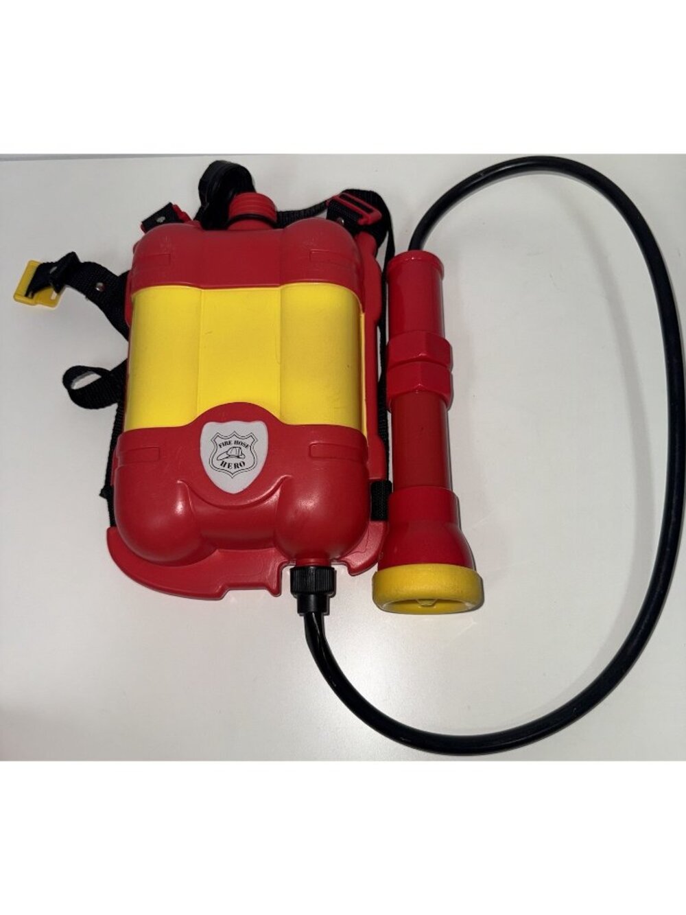 VINTAGE Discovery Toys Fire Hose Hero Backpack Water Gun Fireman Blaster Toy